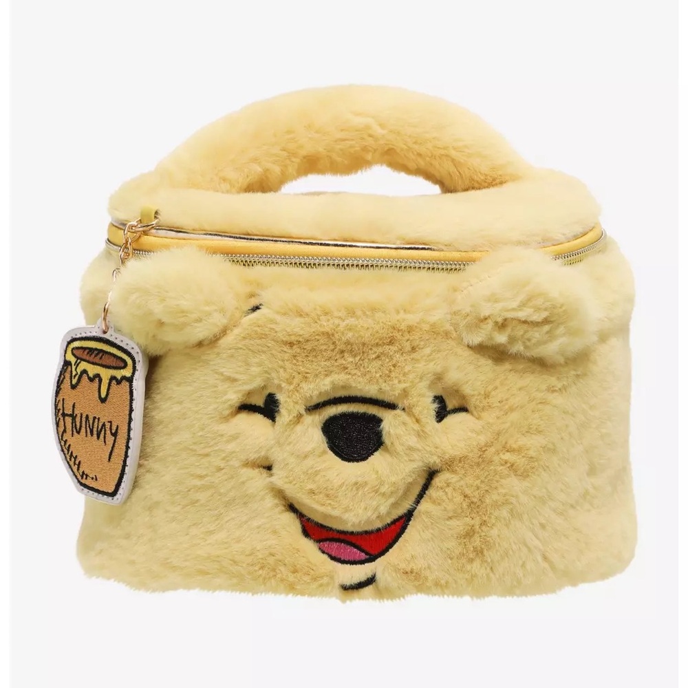 Disney Cream Plush Bag with Gold Zipper
